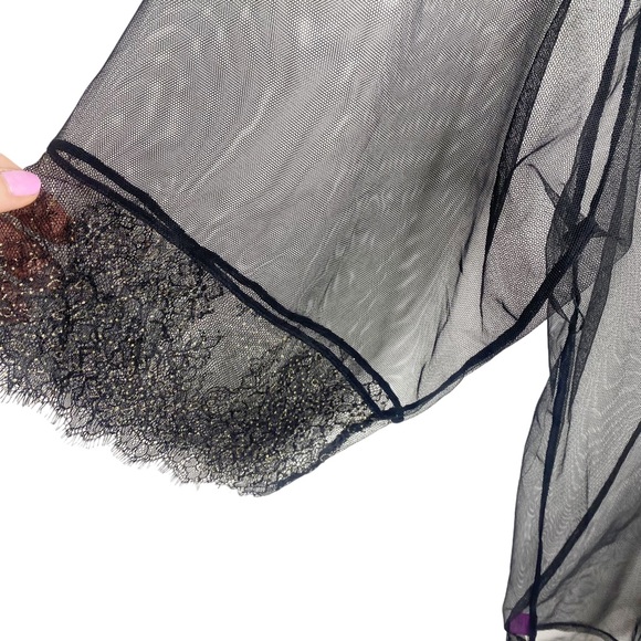 L’Agent Provocateur black lace robe size medium NWT - Picture 5 of 7